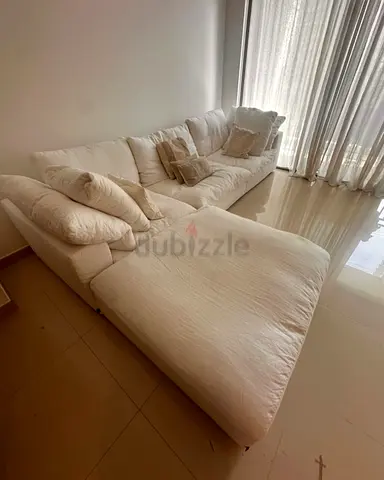 Marina home luscious feather filled sofa with footstool