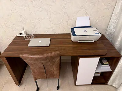 Office Desk with Leather Chair