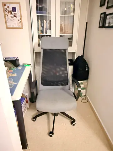 Desk and chair + bookcase