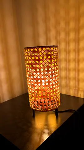 Ikea Saxhyttan Elegant Rattan Table Lamp