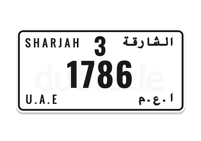 Code 3 shj plate number 786