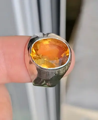 Brazilian Citrine Gemstone Ring