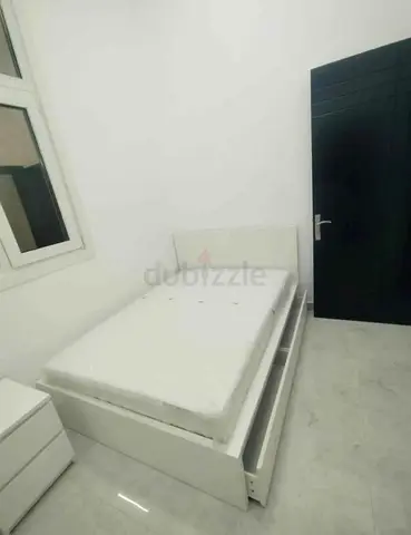 IKEA malam double‑size bed (140 × 200 cm) with 2 storage drawers underneath and an IKEA mattress ✨