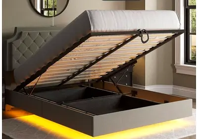 Queen size Stylish Storage Bed with Hydraulic Lift
