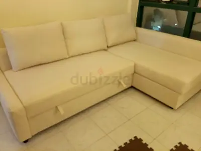 Comfortable L-Shaped Sofa in Neutral Color