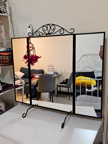 Elegant Mirror Cabinet with Folding Doors