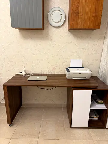 Office Desk with Leather Chair