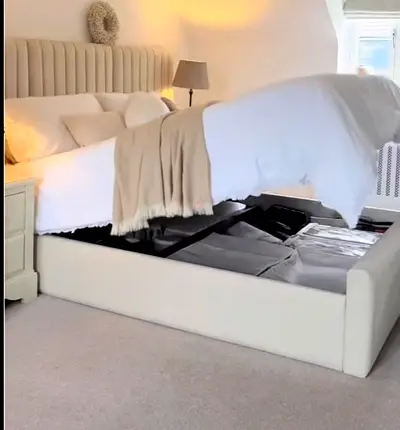 Beige colour 200*200 super king size Bed