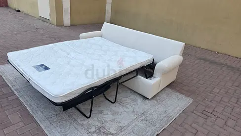 Crate and Barrel two seater sofa bed with mattress