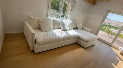Crategbarrel L Shape Sofa Beige Excellent Condition