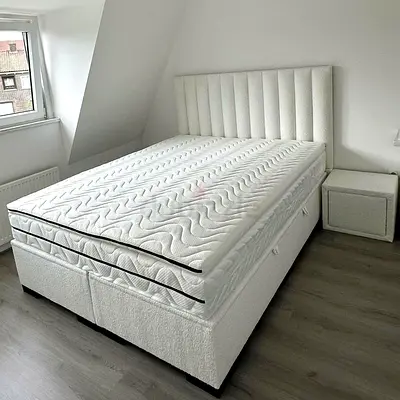 New Comfortable White Bed with Mattress
