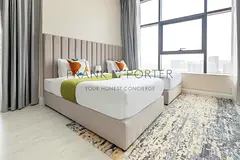 Bright Studio w/ith City Views in the Heart of JVC | Ideal for Mid - Term, Monthly &amp; Weekely Sta