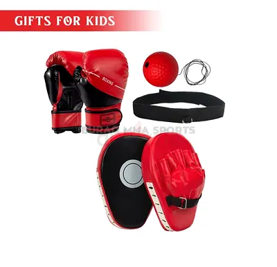 4-in-1 Kids Boxing Gloves and Equipment Set