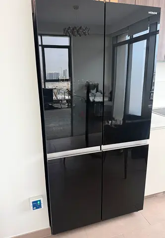 Hitachi Black Refrigerator Two doors. Shop price AED 5100