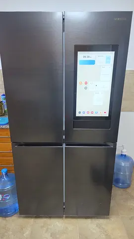 Samsung brand latest model fridge freezer 4 door inverter and instaview and computer screen also