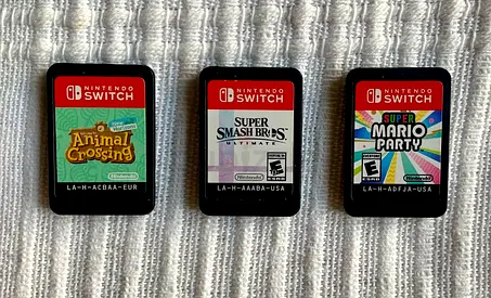 Animal Crossing - Super Smash Bros - Super Mario Party.