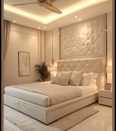 Elegant Modern Bed  with Headboard