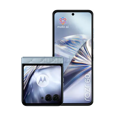 Motorola Razr 60 Swarovski Smartphone Silver Blue Flip (phone only) 256GB, 8GB RAM New In Box With G