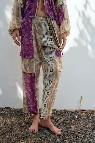 Zara Boho Patchwork Trousers
