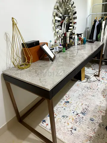 Elegant Brown Marble Desk for Sale