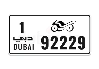 Rare Motorcycle Plate 92229 – Mirror Pattern | VIP Number