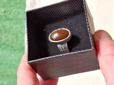 Elegant Aqeeq Yemeni Stone Ring