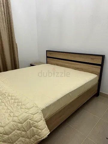 Bed with mattress and one side table 160x200