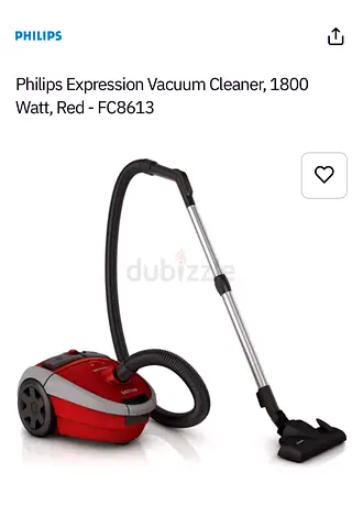 Philips Expression Vacuum Cleaner, 1800 Watt, Red - FC8613