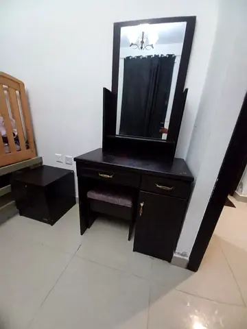 Wooden Vanity Table with Mirror