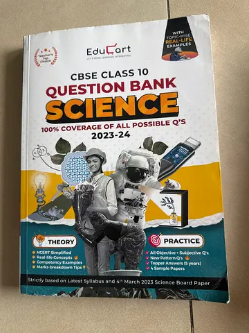 Educart Science Question Bank class 10 CBSE