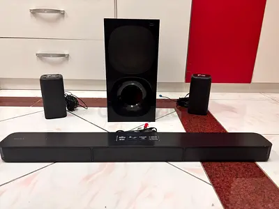 Sony Home Audio System with Soundbar and Surround Speakers