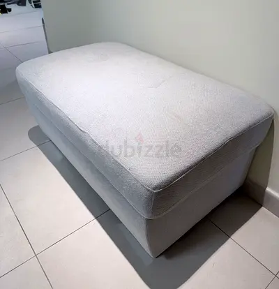 Stylish Grey Storage Ottoman