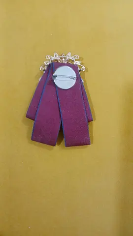 Pin with Vintage Medallion and Ribbon