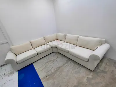 Pottery barn beige color corner sofa for sale