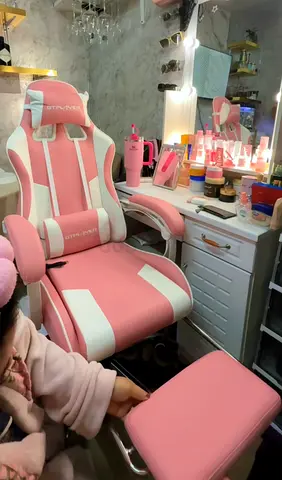 Stylish Pink Gaming Chair(free tumbler stanley)
