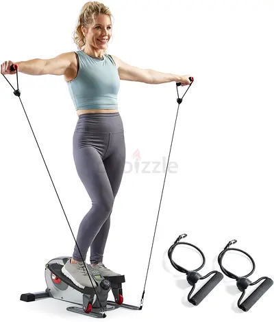 Sunny Compact / Under Desk Elliptical Cross Trainer / Recumbent Bike with Resistance Bands