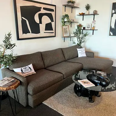 Cratebarrel lounge deep L shape sofa