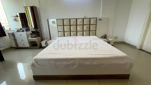 Modern White Bed Frame with Headboard
