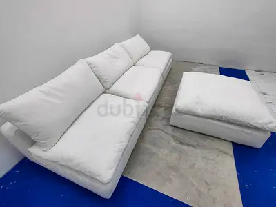 Marina Homes cloud feather 🪶 filled modular sofa with ottoman