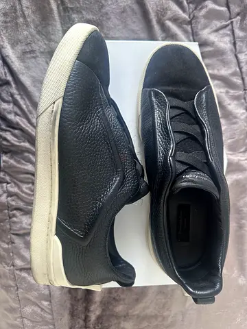 Zegna Stylish Black Sneakers size 9 (43)