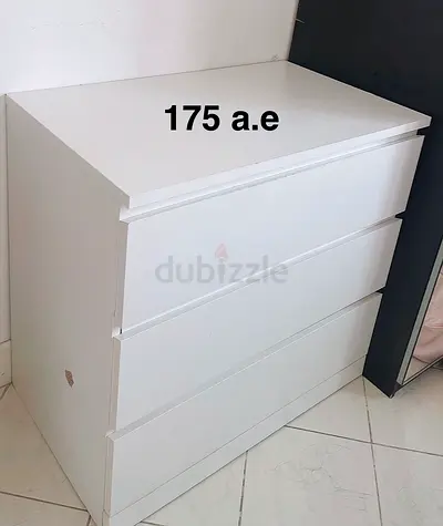 خزانة أدراج بثلاثة أدراج، لون أبيض، مقاس 80×78 سم ​ Chest of 3 drawers, white, 80x78 cm IKEA