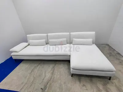 Roche bobois white color lshape sofa