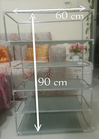 Portable Storage/Shoe Rack with 5 Shelves