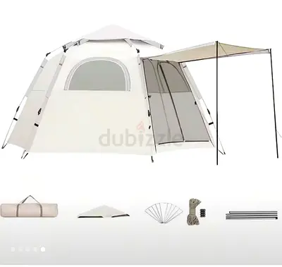 Spacious Outdoor Camping Tent with Awning