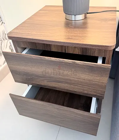 Stylish Wooden Nightstand with Drawers