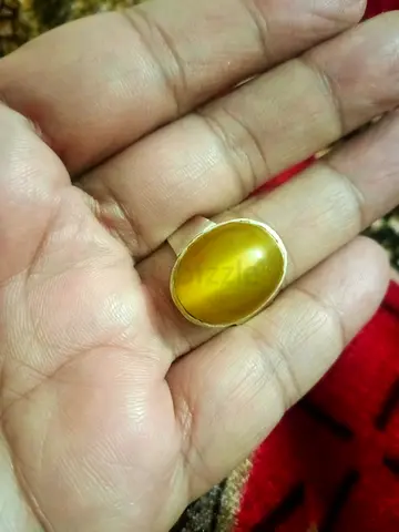 Cat Eye/ Lehsunia Mens silver Ring