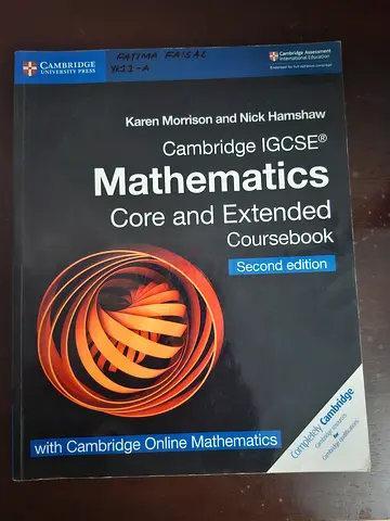 Cambridge IGCSE Mathematics Core and Extended Coursebook