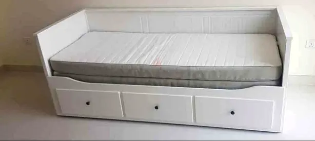 IKEA Hamnes daybed with 3 big storage drawers and 2 IKEA mattresses.