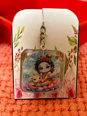 Ganesha and Krishna Keychain