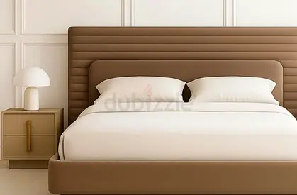 King size Modern Bed with Upholstered Headboard